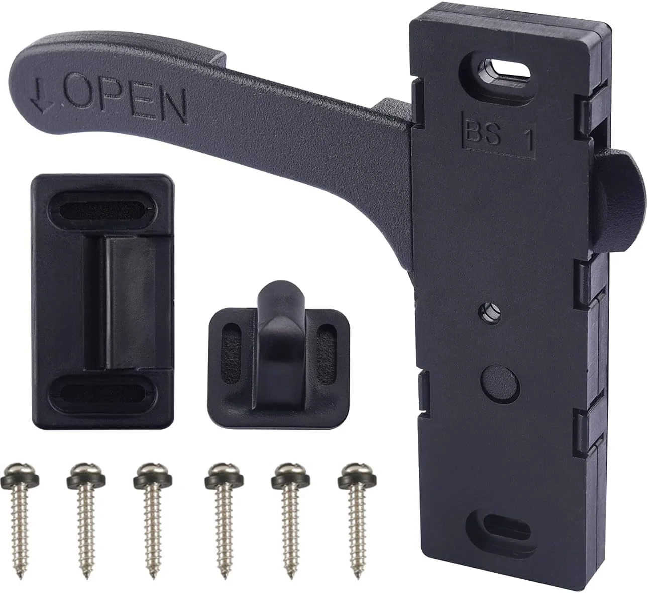 دستگیره قفل درب توری کاروان KASTWAVE، دستگیره راست گرد سخت افزار قفل درب ورودی آلیاژ روی برای کمپر، موتور هوم، تریلر مسافرتی (راست دست)