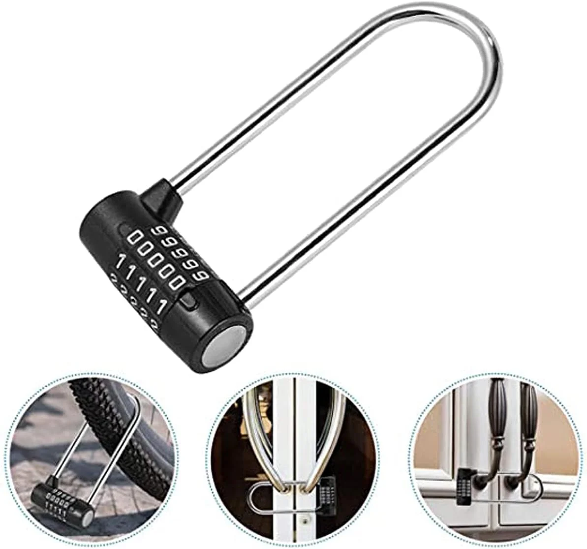 قفل رمزی 5 رقمی KASTWAVE برای درب، قفل آویز کابینت، قفل ایمنی بزرگ با رمز شماره ای، قفل آویز کابینت دستگیره درب برای خانه، دفتر، فروشگاه قفل رمزی 5 رقمی KASTWAVE برای درب، قفل آویز کابینت، قفل ایمنی بزرگ با رمز شماره ای، قفل آویز کابینت دستگیره درب برای خانه، دفتر، فروشگاه