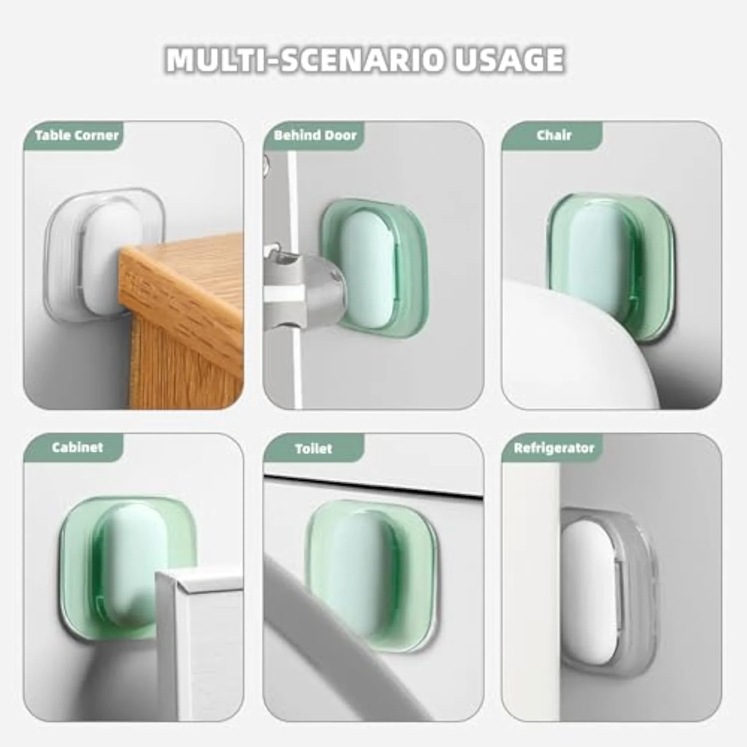 محافظ دستگیره درب KASTWAVE، پد ضد برخورد، ضربه گیر محافظ دیوار، محافظ دیوار ضخیم خود چسب، پدهای ضربه گیر لاستیکی دستگیره درب - سفید، سبز، خاکی (6 عدد) محافظ دستگیره درب KASTWAVE، پد ضد برخورد، ضربه گیر محافظ دیوار، محافظ دیوار ضخیم خود چسب، پدهای ضربه گیر لاستیکی دستگیره درب - سفید، سبز، خاکی (6 عدد)