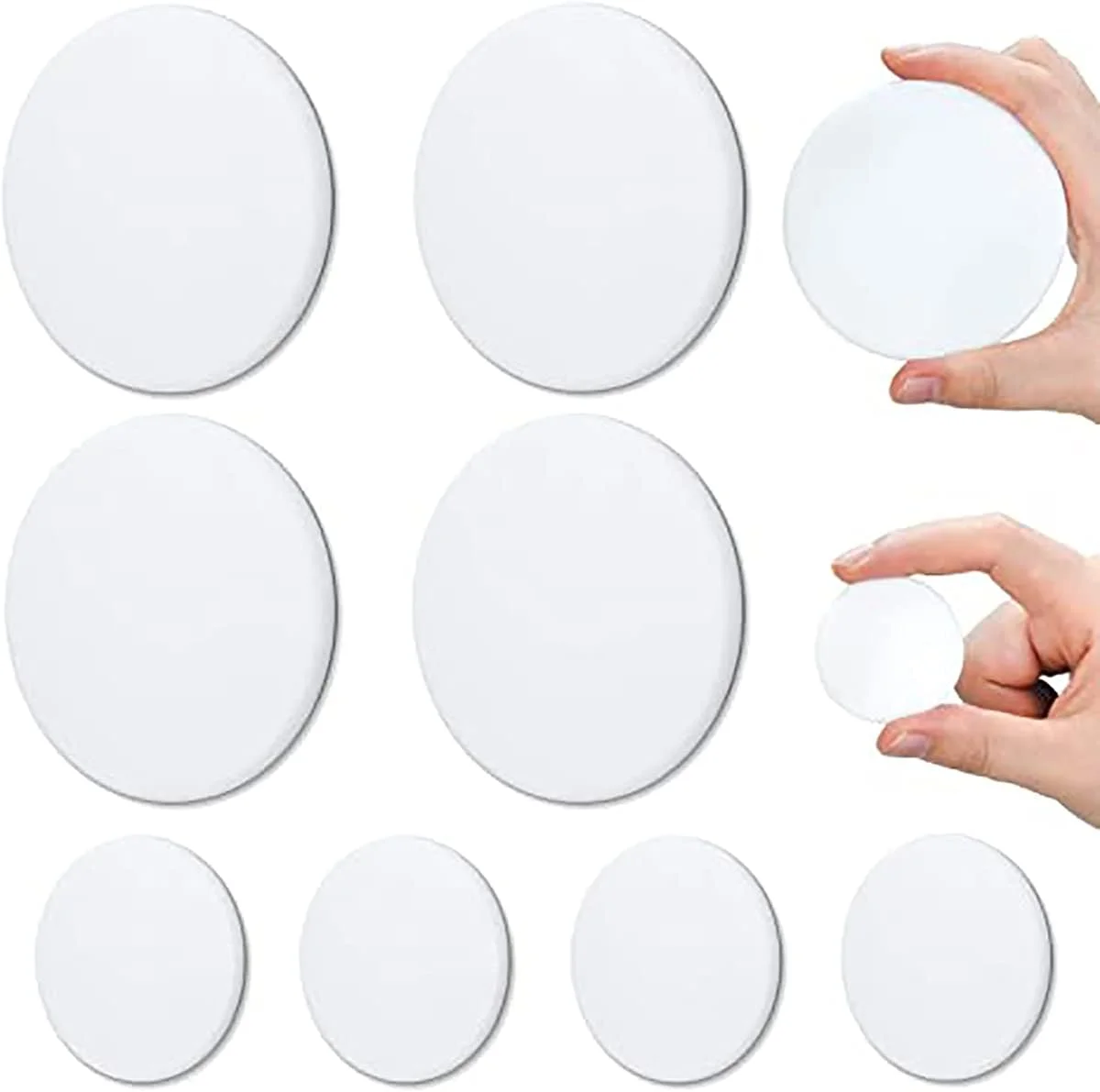 محافظ دیوار درب سیلیکونی KASTWAVE، بسته 8 عددی - محافظ های ضربه گیر خود چسب برای دستگیره درها، دیوارها و یخچال ها - جلوگیری از آسیب و خراش