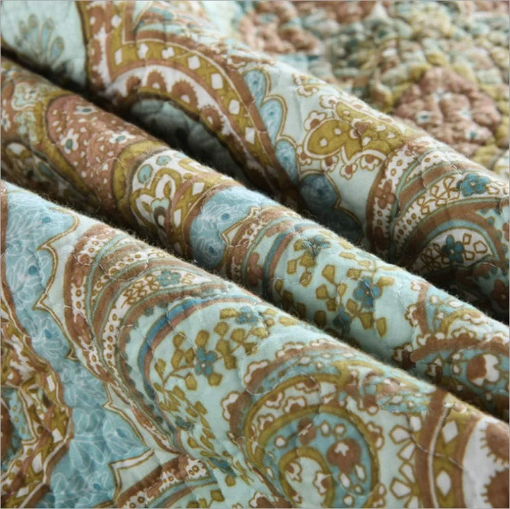 روتختی پنبه‌ای طرح‌دار تمکین، مناسب تخت دو نفره و کینگ سایز، شامل روتختی و 2 روبالشتی (3 تکه)، رنگ 6 - 230x250 سانتی‌متر