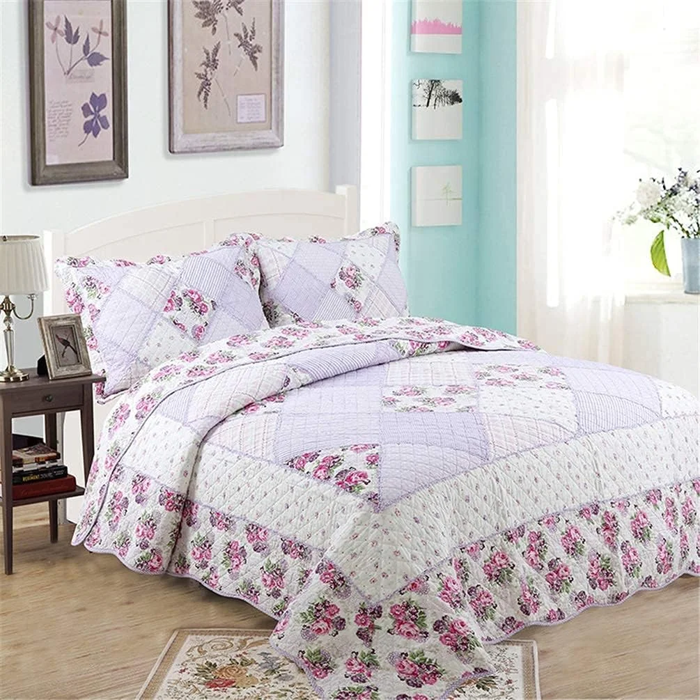 روتختی کینگ سایز طرح دار 230 در 250 سانتی متر، ست 3 تکه شامل یک روتختی و 2 روبالشتی