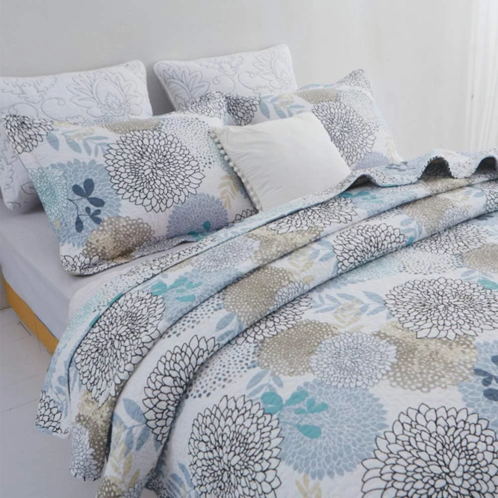 روتختی پنبه‌ای طرح‌دار مناسب تخت دو نفره و کینگ سایز، لحاف روتختی و 2 روبالشتی (3 تکه)، رنگ 6 - 230x250 سانتی‌متر