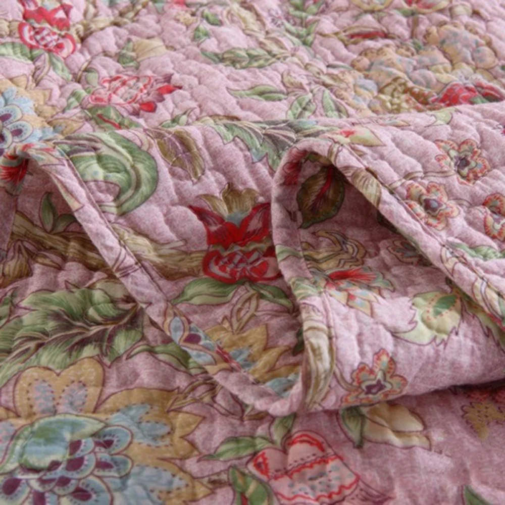 روتختی پنبه‌ای طرح‌دار تمکین، مناسب تخت دو نفره و کینگ سایز، شامل روتختی و دو روبالشتی (3 تکه)، رنگ 6 - 230x250 سانتی‌متر