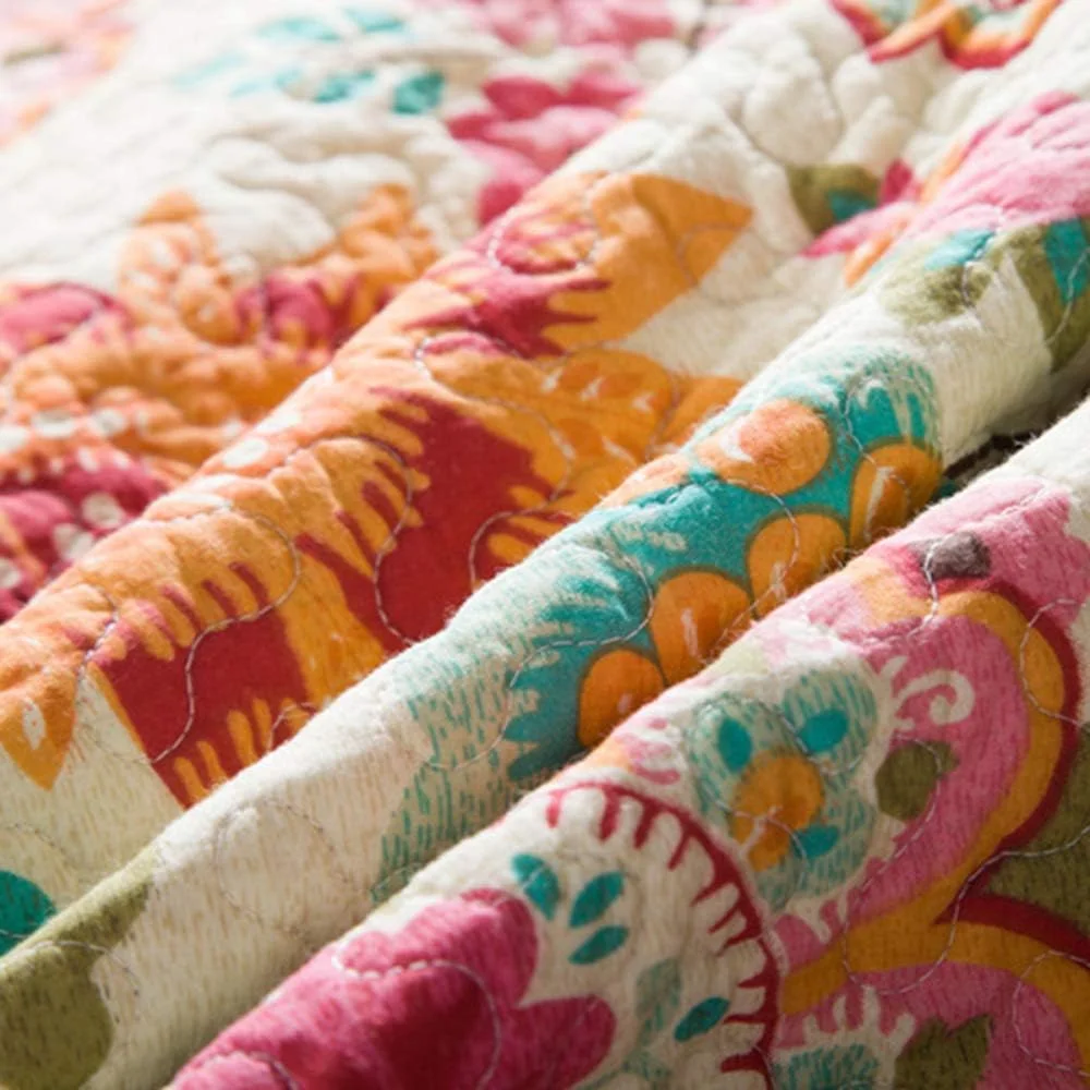 روتختی پنبه‌ای طرح‌دار مناسب تخت دو نفره و کینگ سایز، لحاف روتختی و 2 روبالشتی (3 تکه)، رنگ 6 - 230x250 سانتی‌متر