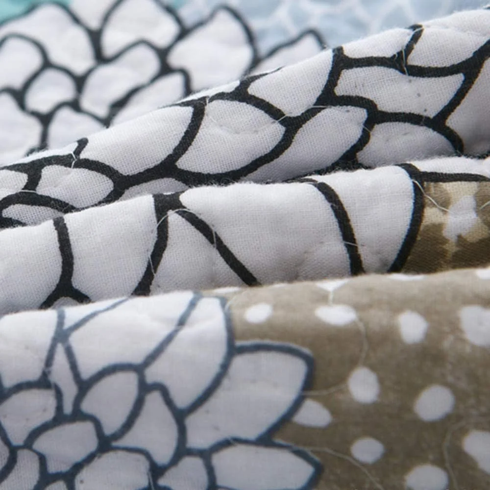 روتختی پنبه‌ای طرح‌دار مناسب تخت دو نفره و کینگ سایز، لحاف روتختی و 2 روبالشتی (3 تکه)، رنگ 6 - 230x250 سانتی‌متر