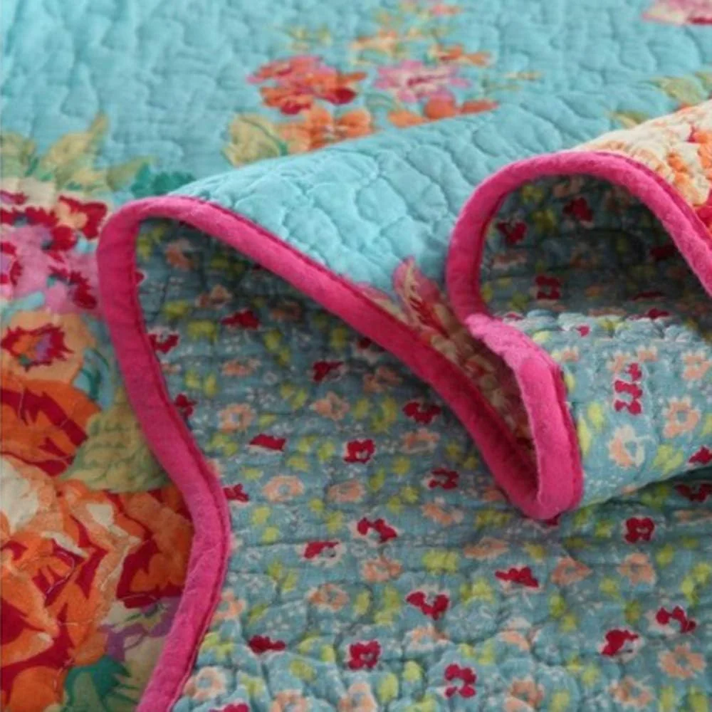 روتختی پنبه‌ای طرح‌دار تمکین مناسب تخت دو نفره و کینگ سایز، ست ملحفه روتختی و دو روبالشتی (3 تکه)، رنگ 6 - 230x250 سانتی‌متر