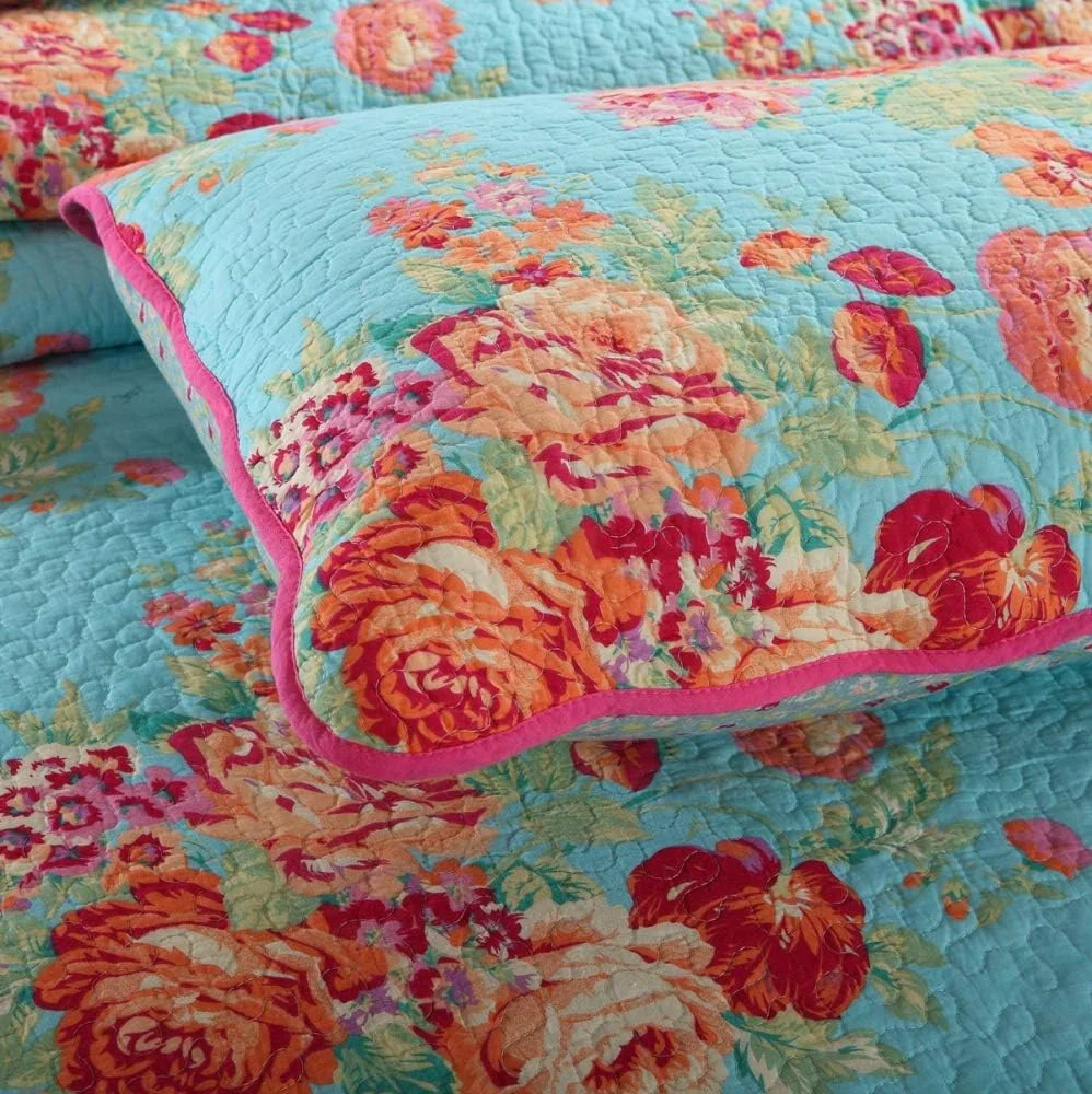 روتختی پنبه‌ای طرح‌دار تمکین مناسب تخت دو نفره و کینگ سایز، ست ملحفه روتختی و دو روبالشتی (3 تکه)، رنگ 6 - 230x250 سانتی‌متر