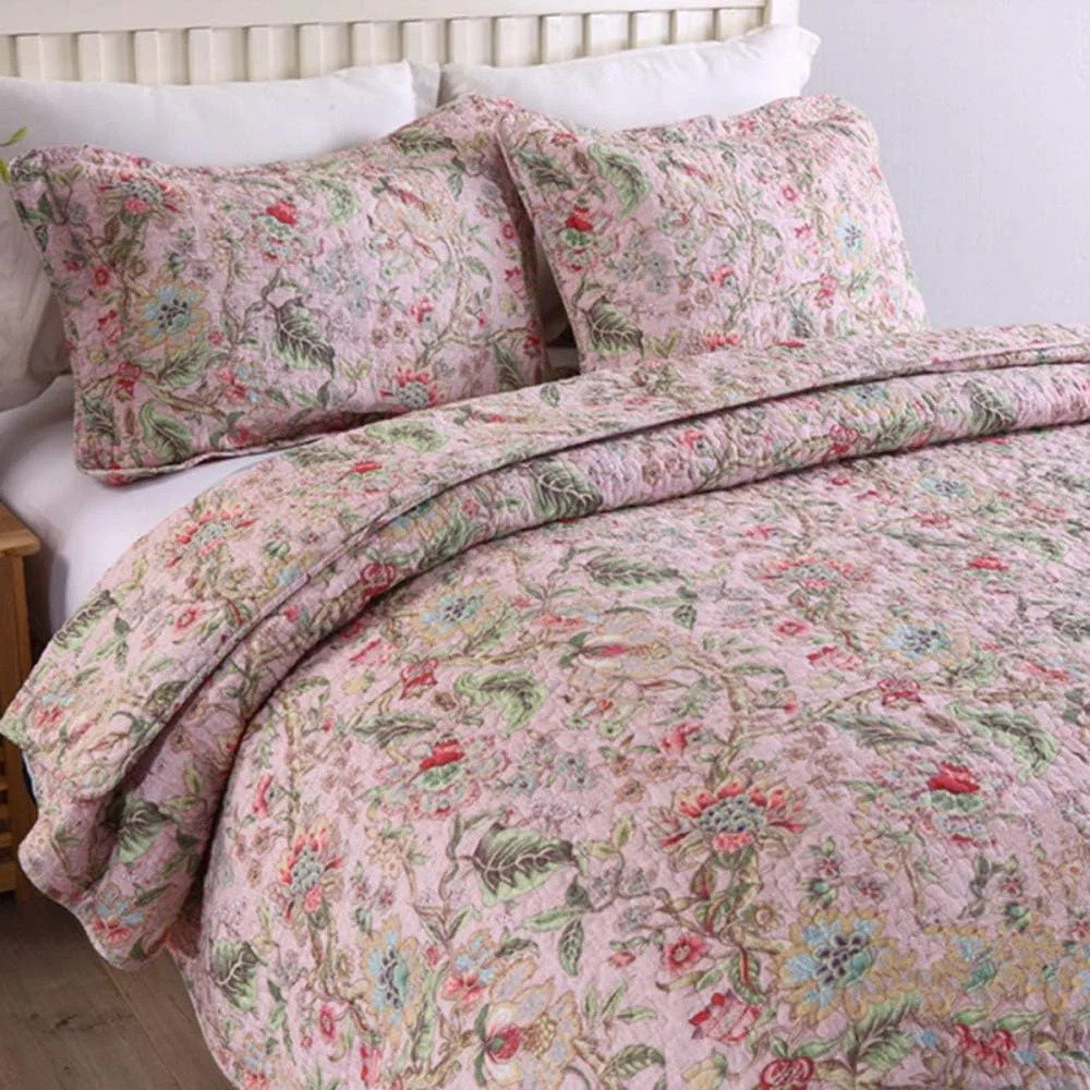 روتختی پنبه‌ای طرح‌دار تمکین، مناسب تخت دو نفره و کینگ سایز، شامل روتختی و دو روبالشتی (3 تکه)، رنگ 6 - 230x250 سانتی‌متر