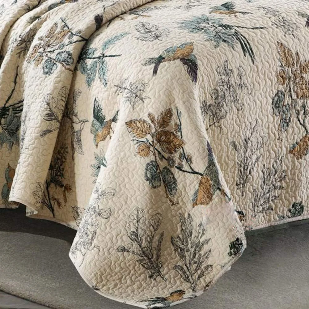 روتختی پنبه‌ای طرح‌دار تمکین، مناسب برای تخت‌های دو نفره و کینگ سایز، شامل روتختی و دو روبالشتی (3 تکه)، رنگ 6 - 230x250 سانتی‌متر