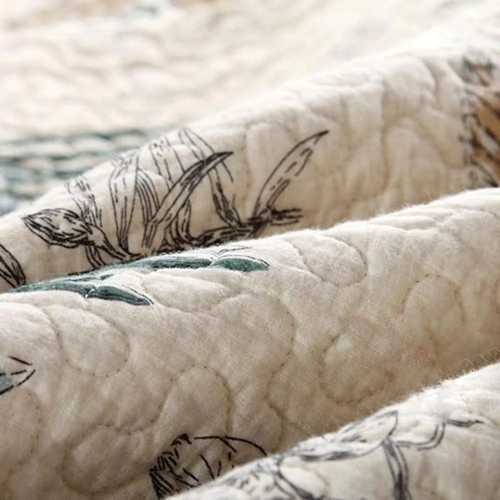 روتختی پنبه‌ای طرح‌دار تمکین، مناسب برای تخت‌های دو نفره و کینگ سایز، شامل روتختی و دو روبالشتی (3 تکه)، رنگ 6 - 230x250 سانتی‌متر