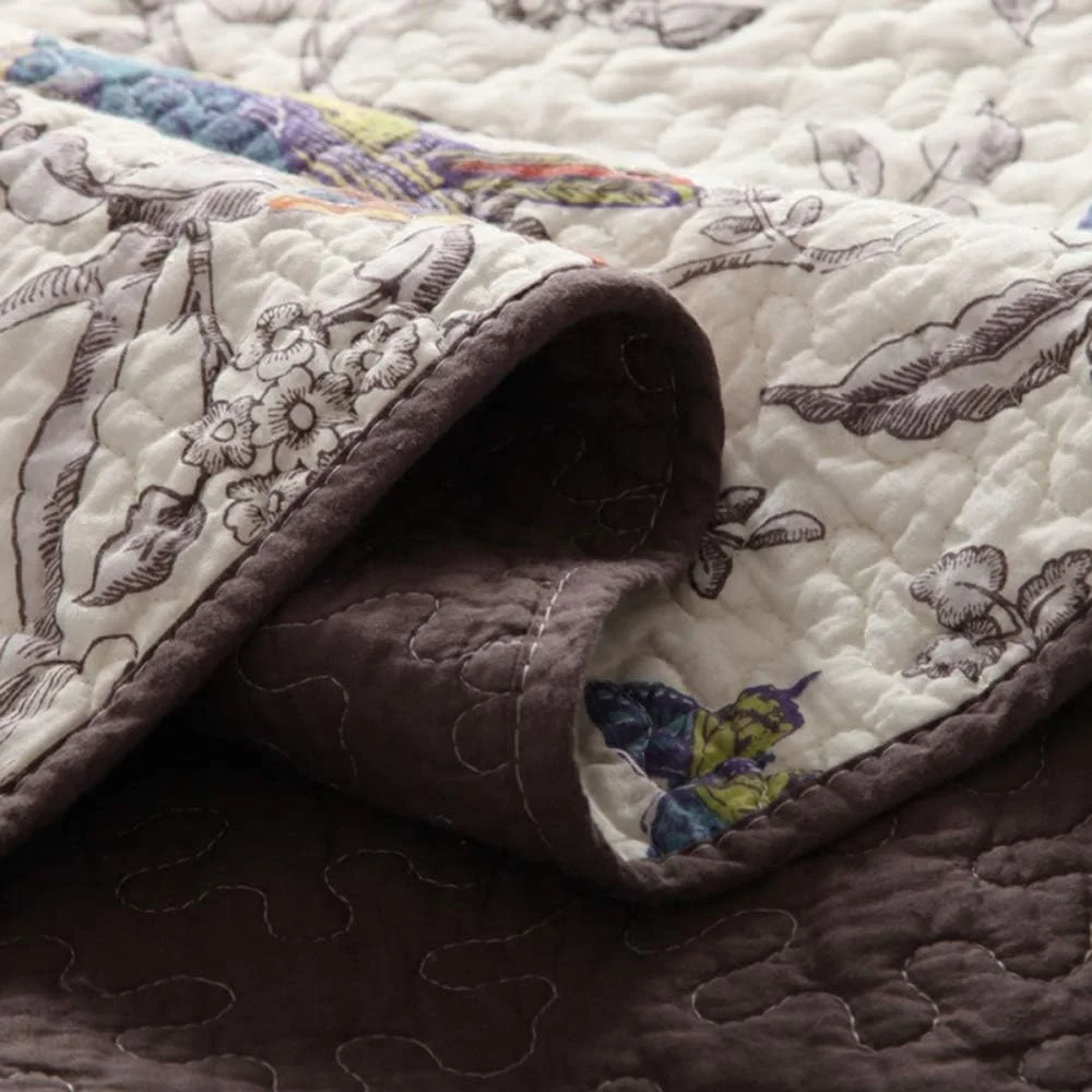 روتختی پنبه‌ای طرح‌دار تمکین، مناسب تخت دو نفره و کینگ سایز، شامل روتختی و 2 روبالشتی (3 تکه)، رنگ 6 - 230x250 سانتی‌متر