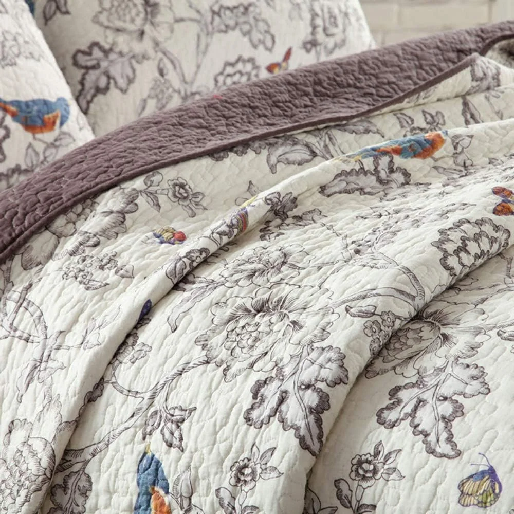 روتختی پنبه‌ای طرح‌دار تمکین، مناسب تخت دو نفره و کینگ سایز، شامل روتختی و 2 روبالشتی (3 تکه)، رنگ 6 - 230x250 سانتی‌متر