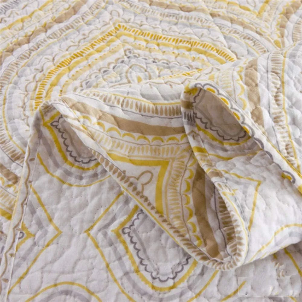 روتختی پنبه‌ای طرح‌دار مناسب تخت دو نفره و کینگ سایز، لحاف روتختی و 2 روبالشتی (3 تکه)، رنگ 6 - 230x250 سانتی‌متر