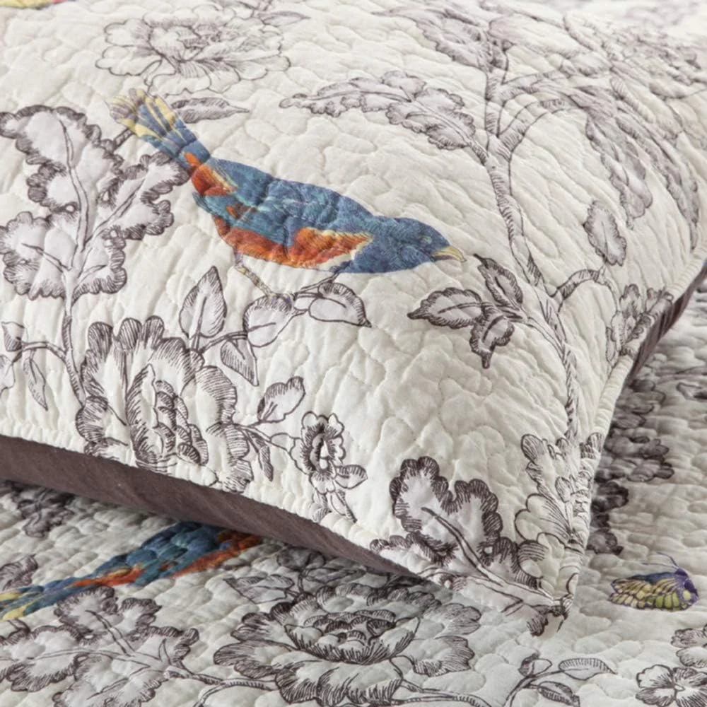 روتختی پنبه‌ای طرح‌دار تمکین، مناسب تخت دو نفره و کینگ سایز، شامل روتختی و 2 روبالشتی (3 تکه)، رنگ 6 - 230x250 سانتی‌متر