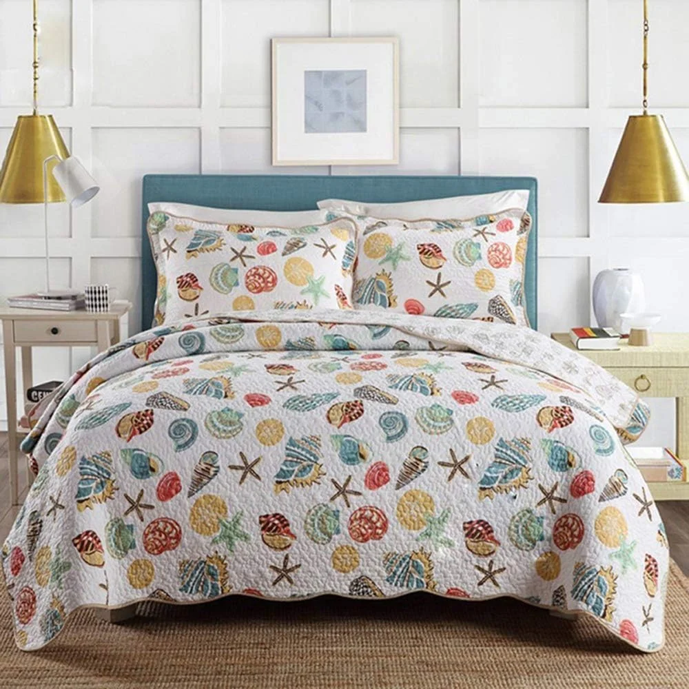 روتختی پنبه‌ای طرح‌دار مناسب تخت دو نفره و کینگ سایز، لحاف روتختی و 2 روبالشتی (3 تکه)، رنگ 6 - 230x250 سانتی‌متر