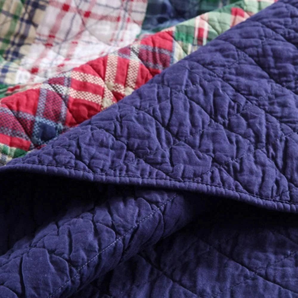 روتختی طرح دار دو نفره سایز بزرگ، لحاف تکه دوزی شده پنبه ای چاپی 230 در 250 سانتی متر، ست رو تختی 3 تکه، ملحفه ضخیم، لحاف