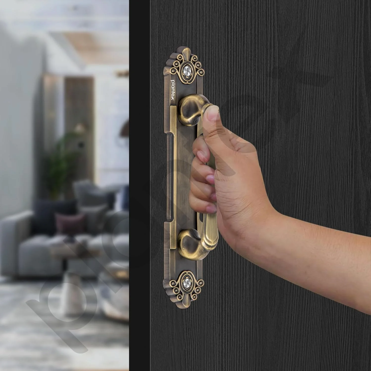 دستگیره درب اصلی پلنتکس مدل Heavy Duty، سایز 8 اینچ، مناسب برای منزل و هتل، بسته 1 عددی (294، رنگ برنجی آنتیک) دستگیره درب اصلی پلنتکس مدل Heavy Duty، سایز 8 اینچ، مناسب برای منزل و هتل، بسته 1 عددی (294، رنگ برنجی آنتیک)