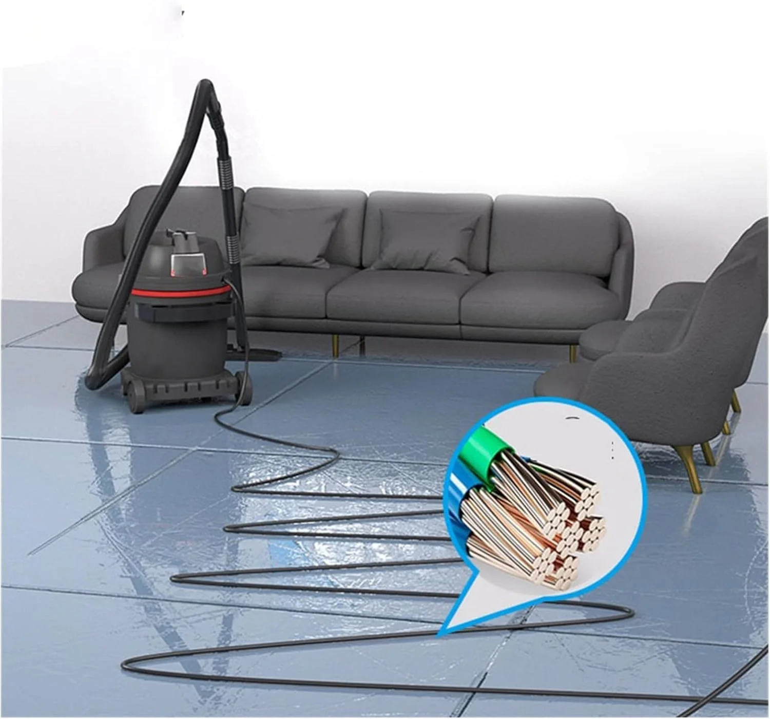 جاروبرقی صنعتی دو منظوره تر و خشک با مکش قوی، مناسب مصارف خانگی، تجاری، کارگاه های ساختمانی، نجاری و منزل