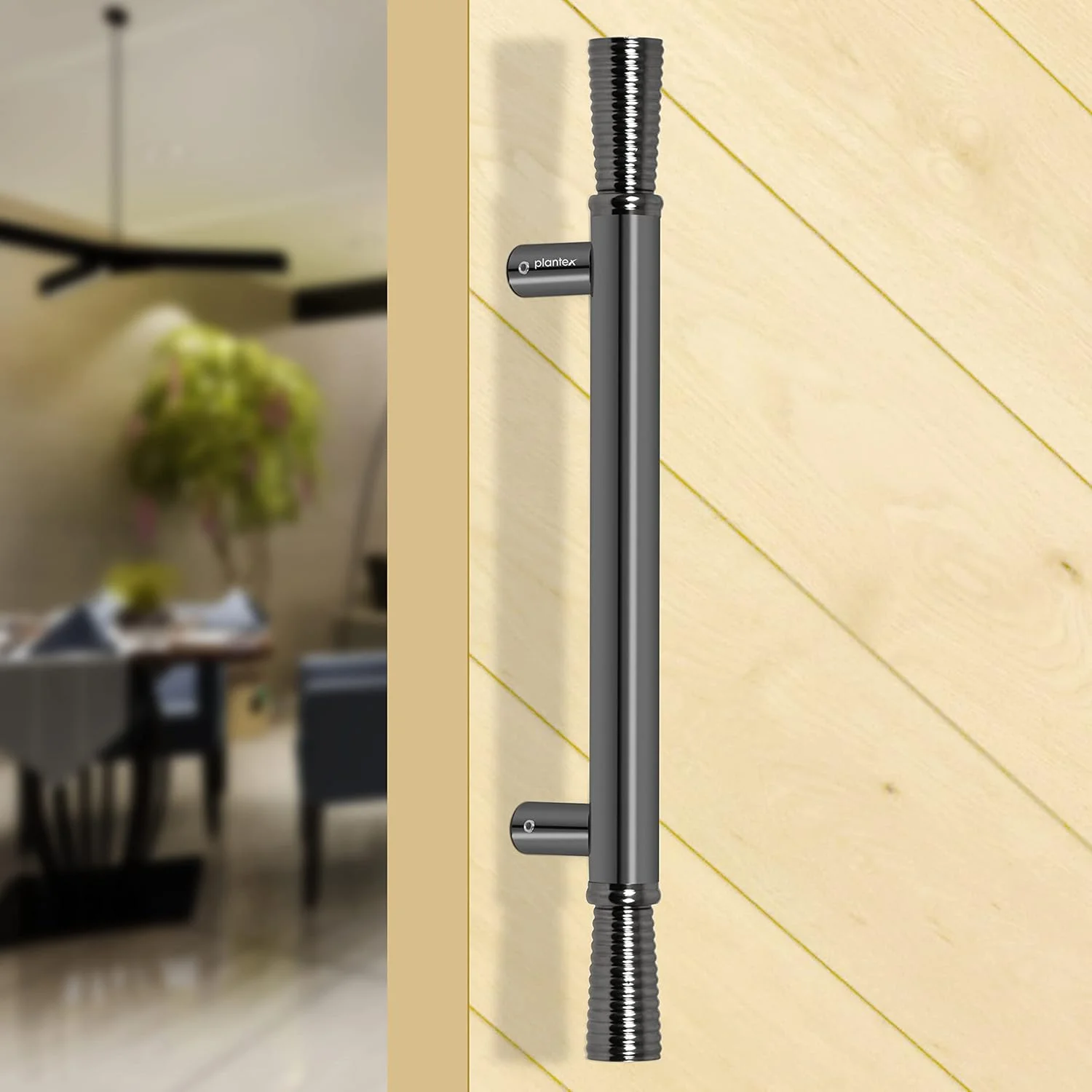 دستگیره درب اصلی Plantex، 14 اینچی - بسته 1 عددی (122 - خاکستری براق)