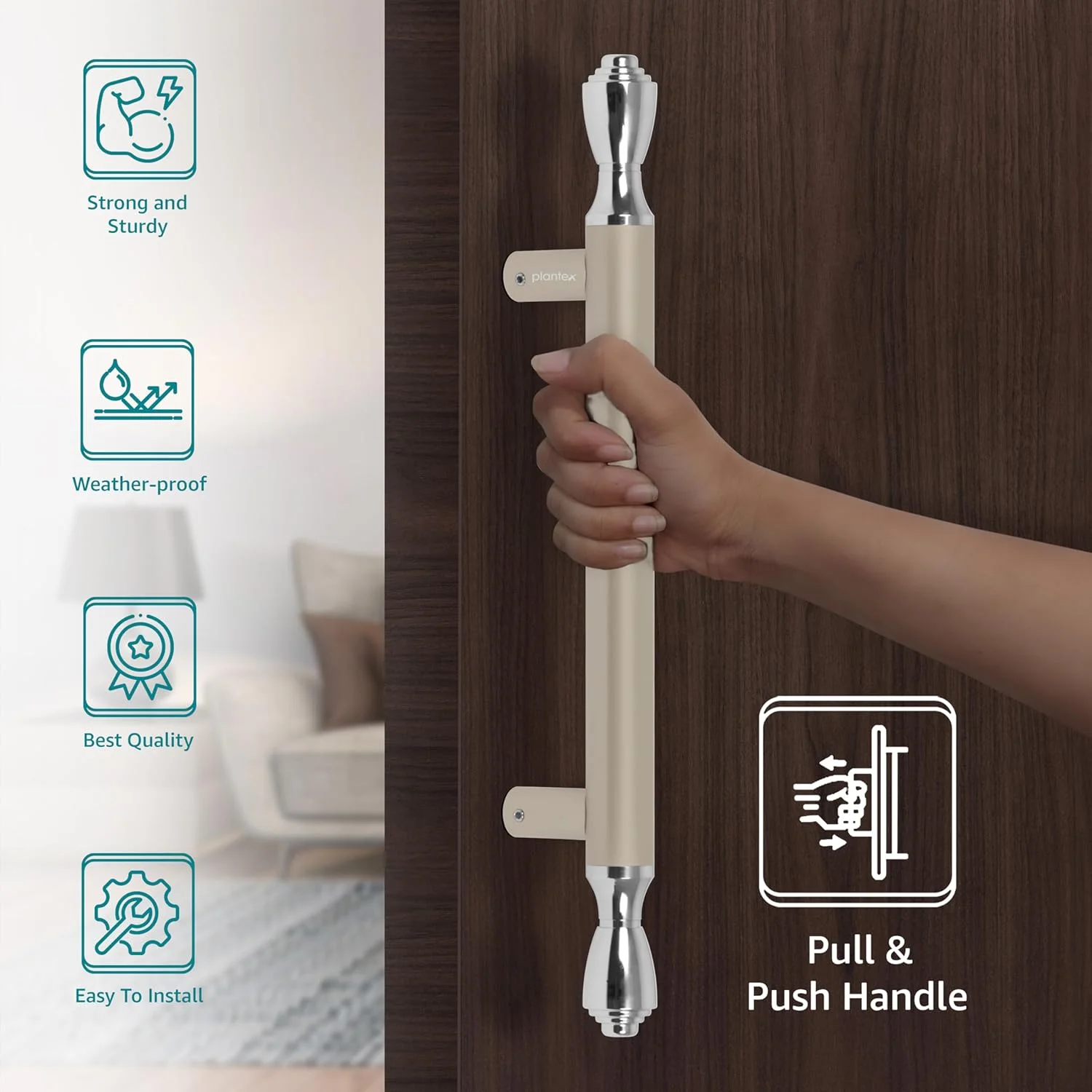 دستگیره درب اصلی پلنتکس - بسته 1 عددی (124، سفید ساتن و روکش کروم، استیل ضد زنگ، 14 اینچ، سفید) دستگیره درب اصلی پلنتکس - بسته 1 عددی (124، سفید ساتن و روکش کروم، استیل ضد زنگ، 14 اینچ، سفید)