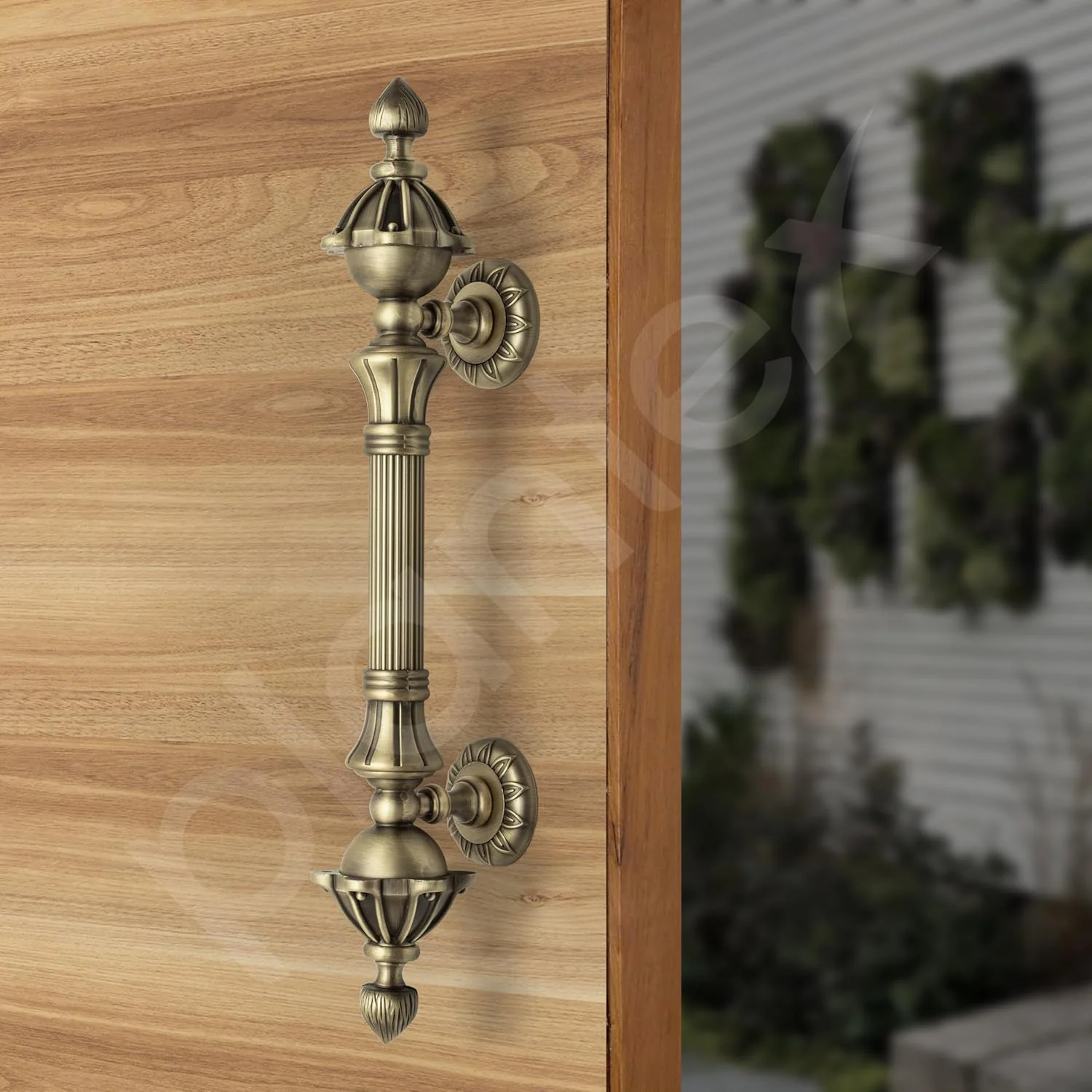 دستگیره درب ورودی Plantex، 13 اینچی / دستگیره درب چوبی و عتیقه / دستگیره کششی-فشاری برای درب ورودی / لوازم جانبی درب / بسته 1 عددی (S-136-برنجی عتیقه) دستگیره درب ورودی Plantex، 13 اینچی / دستگیره درب چوبی و عتیقه / دستگیره کششی-فشاری برای درب ورودی / لوازم جانبی درب / بسته 1 عددی (S-136-برنجی عتیقه)