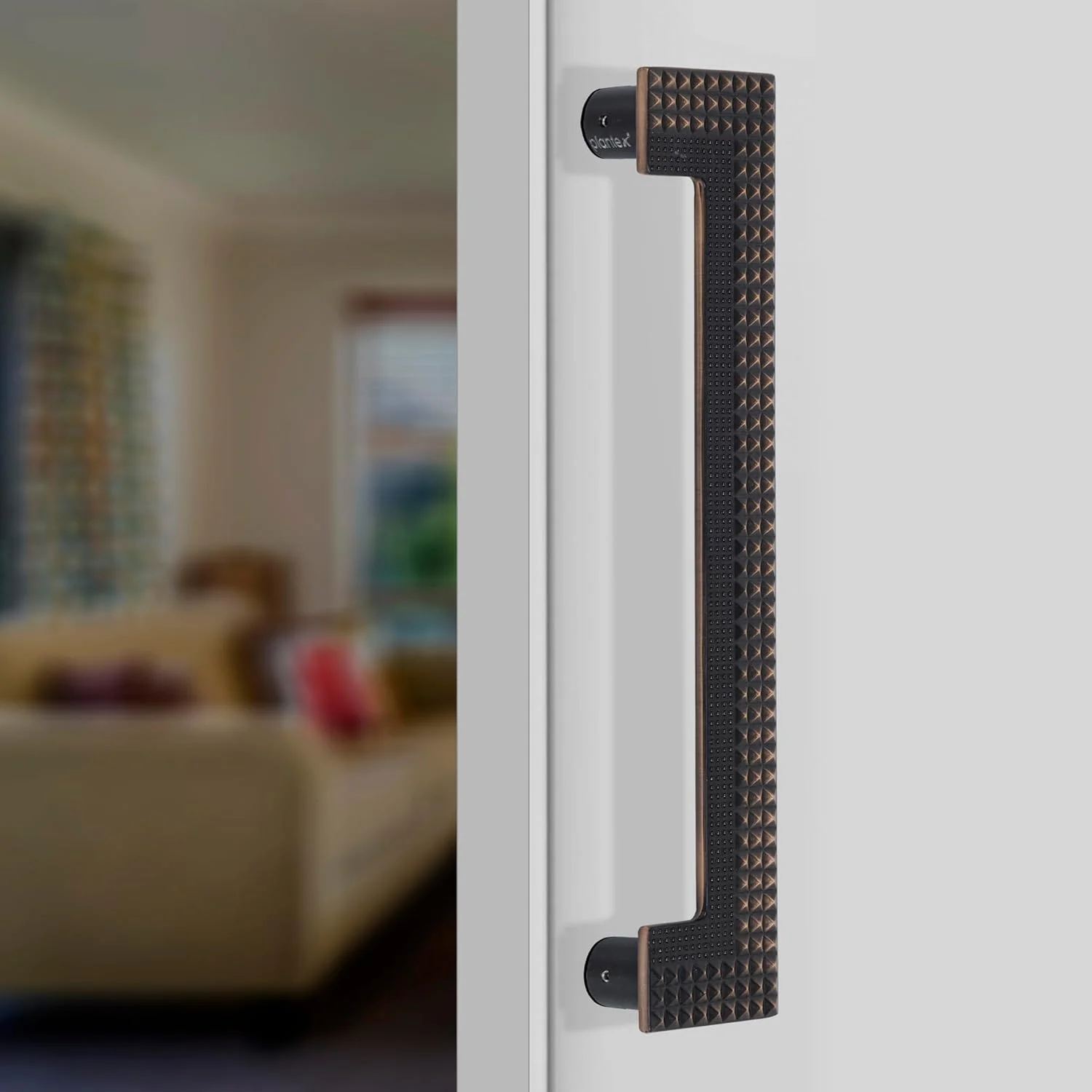 دستگیره درب سنگین پلانتکس / دکوراسیون درب و منزل / دستگیره اصلی درب 33 سانتی متری / دستگیره کشویی - بسته 1 عددی (296- مسی آنتیک)