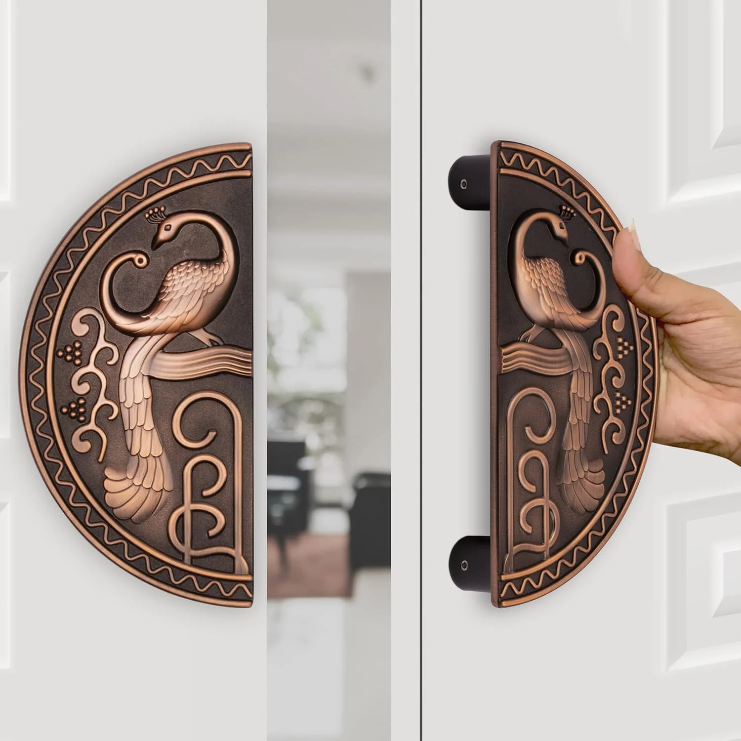 دستگیره درب اصلی Plantex، 20 سانتی متری، مقاوم، مدل گرد فشاری/کششی، مناسب درب ورودی و دکوراسیون منزل (مدل 323-رنگ مسی آنتیک) دستگیره درب اصلی Plantex، 20 سانتی متری، مقاوم، مدل گرد فشاری/کششی، مناسب درب ورودی و دکوراسیون منزل (مدل 323-رنگ مسی آنتیک)