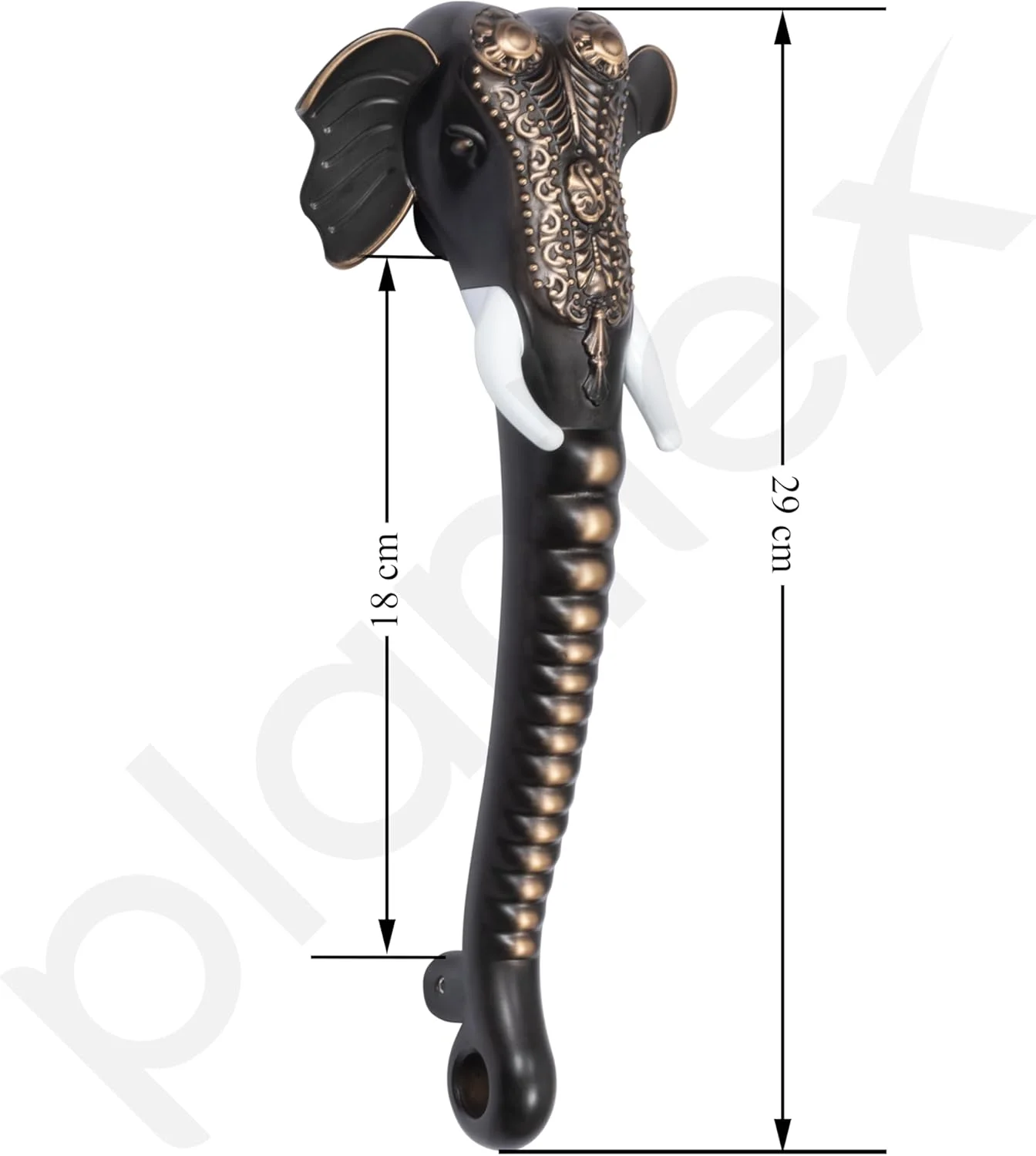 دستگیره در طرح فیل Plantex با دوام و سنگین برای درب اصلی - 11 اینچ - بسته 1 عددی (مسی عتیقه) دستگیره در طرح فیل Plantex با دوام و سنگین برای درب اصلی - 11 اینچ - بسته 1 عددی (مسی عتیقه)