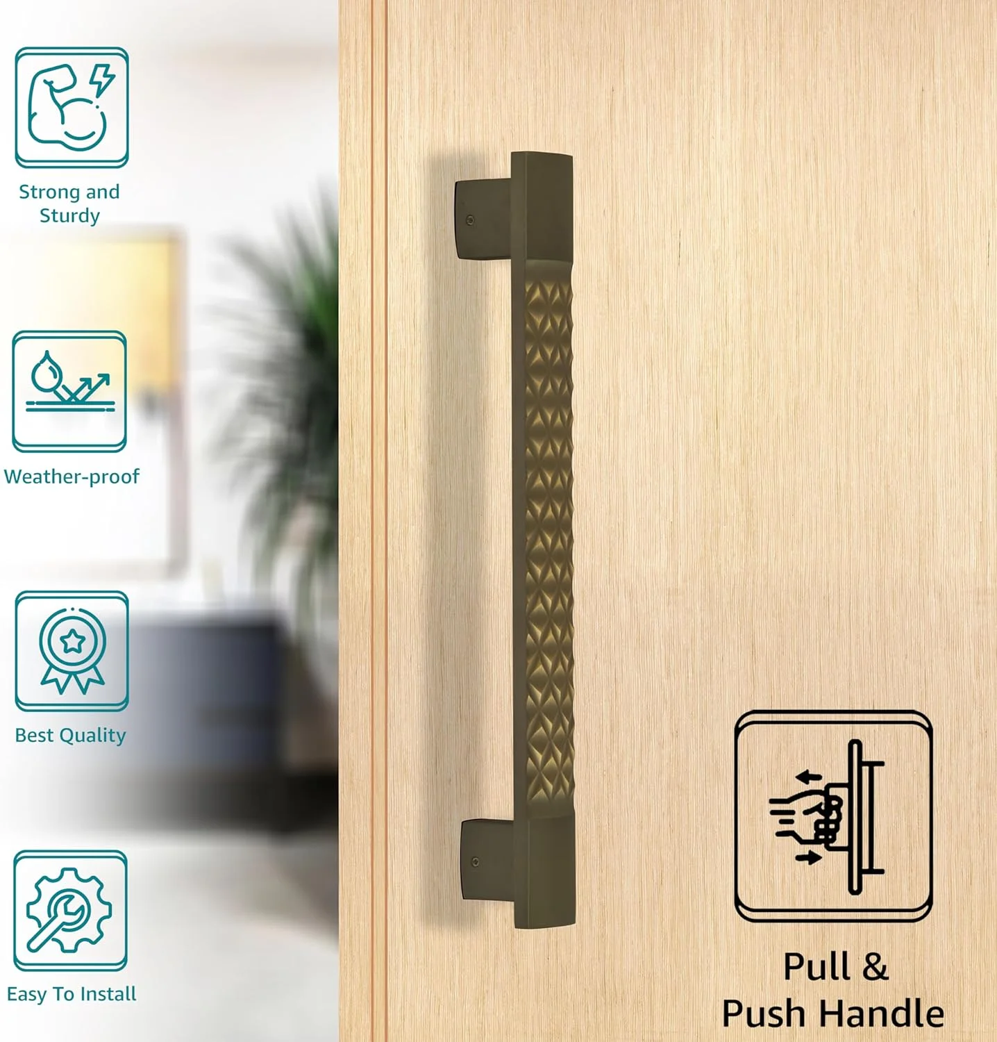 دستگیره درب اصلی سنگین Plantex / دستگیره درب 14 اینچی برای درب اصلی / دستگیره برای درب شیشه ای / چوبی / دستگیره کششی - بسته 1 عددی (241-رنگ برنجی عتیقه) دستگیره درب اصلی سنگین Plantex / دستگیره درب 14 اینچی برای درب اصلی / دستگیره برای درب شیشه ای / چوبی / دستگیره کششی - بسته 1 عددی (241-رنگ برنجی عتیقه)