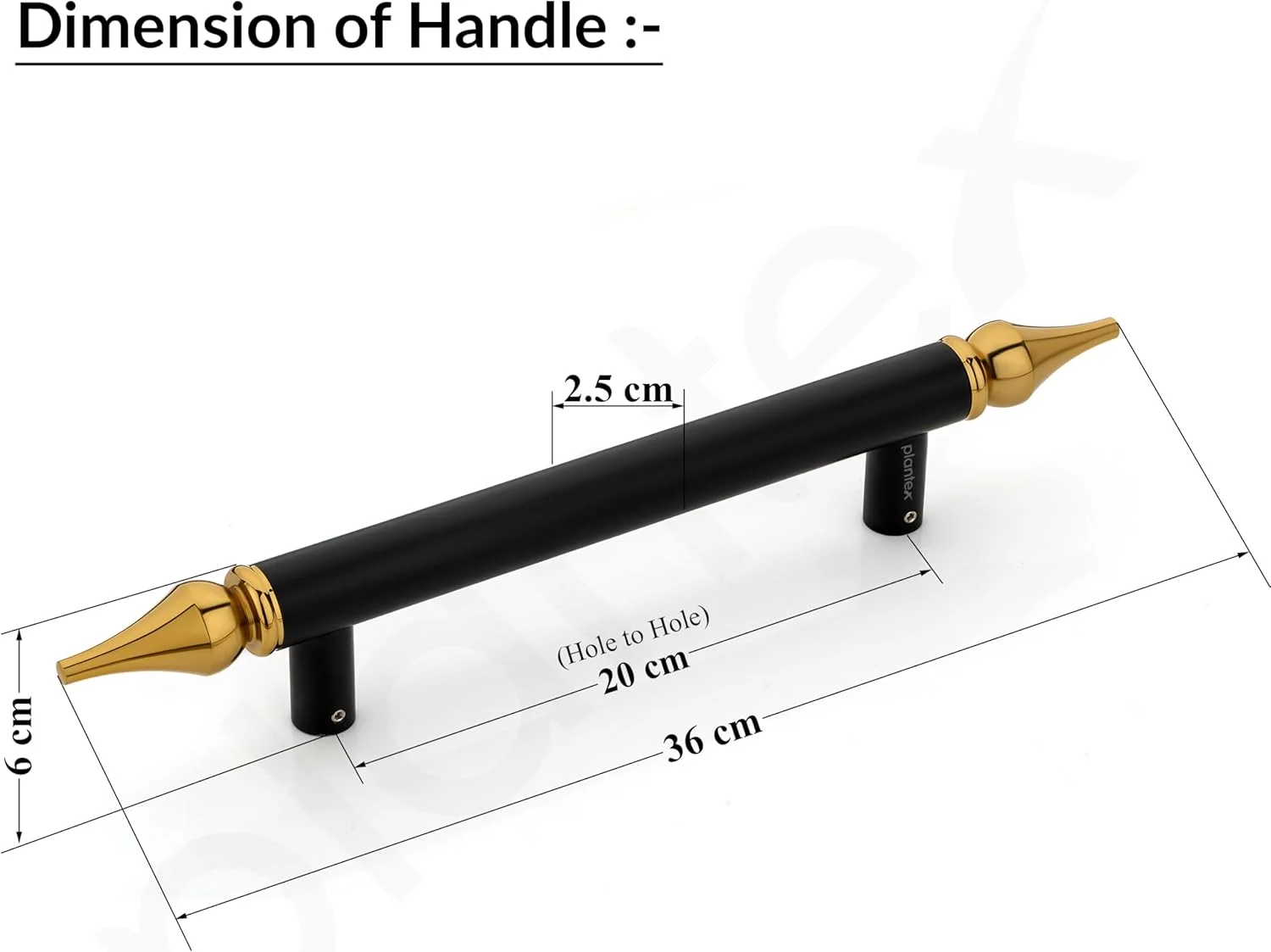 دستگیره درب اصلی پلنتکس 35 سانتی متری - بسته 1 عددی (APS-117، مشکی و طلایی) دستگیره درب اصلی پلنتکس 35 سانتی متری - بسته 1 عددی (APS-117، مشکی و طلایی)