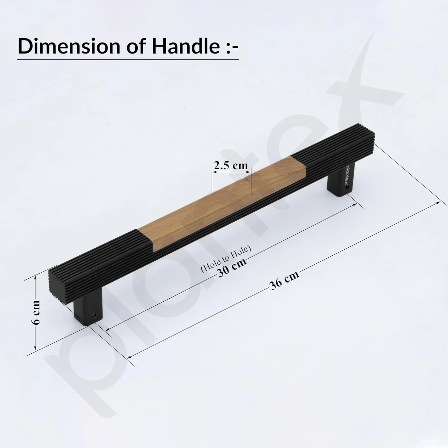 دستگیره درب مدل Plantex 280 Premium، 30 سانتی متری، مناسب برای درب های شیشه ای/منزل/هتل/اداره (مشکی و طرح چوب) دستگیره درب مدل Plantex 280 Premium، 30 سانتی متری، مناسب برای درب های شیشه ای/منزل/هتل/اداره (مشکی و طرح چوب)