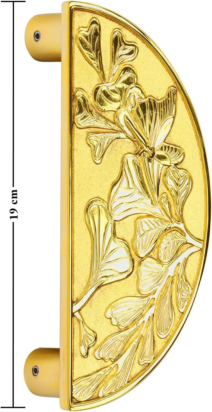 دستگیره درب گرد آلومینیومی پلنتکس / دستگیره کششی درب ورودی - 8 اینچ (روکش طلایی) دستگیره درب گرد آلومینیومی پلنتکس / دستگیره کششی درب ورودی - 8 اینچ (روکش طلایی)