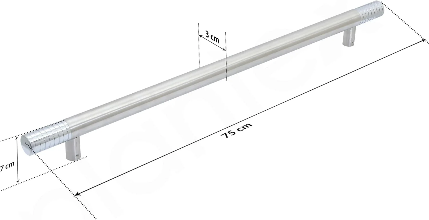 دستگیره درب سنگین پلنتکس / دکوراسیون درب و منزل / دستگیره اصلی درب 30 اینچی / دستگیره کششی-فشاری درب - بسته 1 عددی (ساتن) دستگیره درب سنگین پلنتکس / دکوراسیون درب و منزل / دستگیره اصلی درب 30 اینچی / دستگیره کششی-فشاری درب - بسته 1 عددی (ساتن)