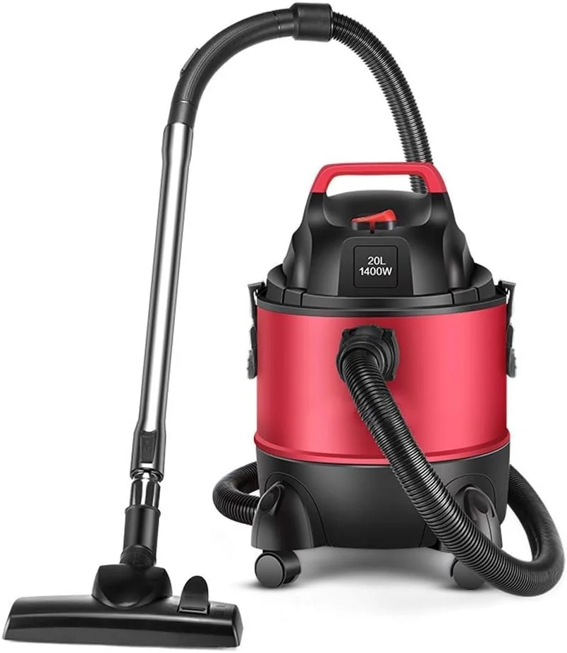 جاروبرقی شارژی Samnuerly - جاروبرقی قرمز رنگ با ظرفیت بزرگ 20 لیتری، چند منظوره برای مصارف خانگی، صنعتی و تجاری، جاروبرقی دستی 40x29.5x47.5 سانتی متر (رنگ: قرمز)