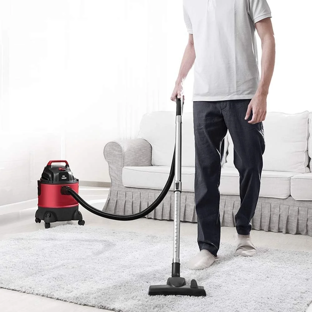 جاروبرقی شارژی Samnuerly - جاروبرقی قرمز رنگ با ظرفیت بزرگ 20 لیتری، چند منظوره برای مصارف خانگی، صنعتی و تجاری، جاروبرقی دستی 40x29.5x47.5 سانتی متر (رنگ: قرمز)