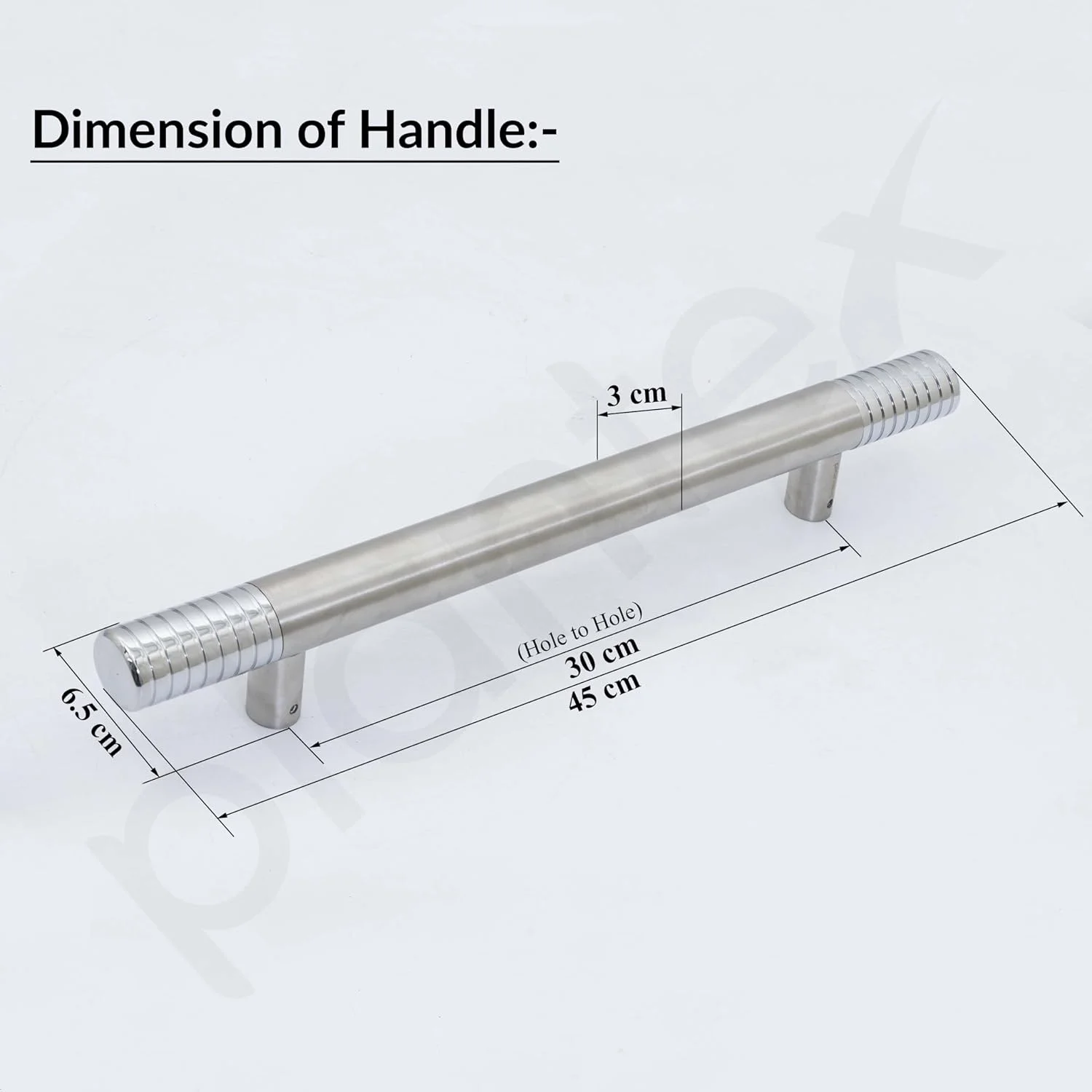 دستگیره فشاری کششی درب Plantex از جنس استیل ضد زنگ و آلومینیوم برای درب اصلی - 12 اینچ (پرداخت کروم) دستگیره فشاری کششی درب Plantex از جنس استیل ضد زنگ و آلومینیوم برای درب اصلی - 12 اینچ (پرداخت کروم)