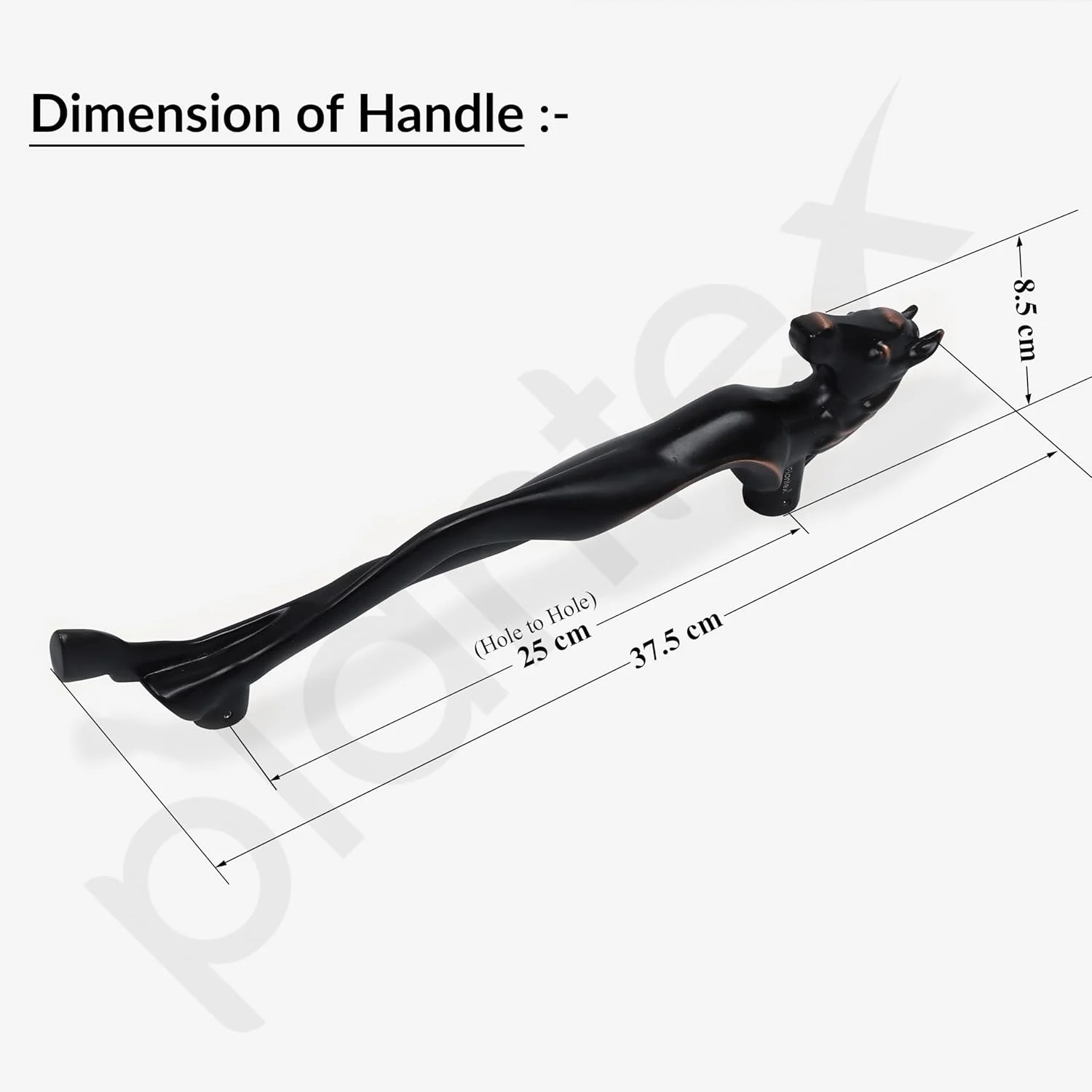 دستگیره در طرح اسب Plantex با روکش مسی عتیقه - 10 اینچ دستگیره در طرح اسب Plantex با روکش مسی عتیقه - 10 اینچ