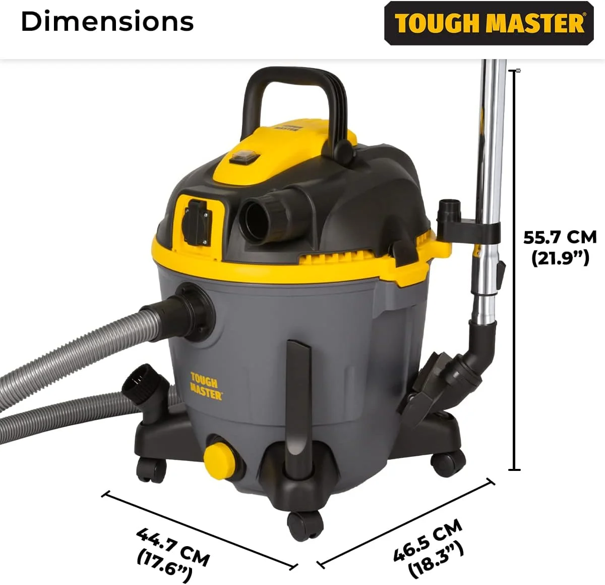 جاروبرقی تر و خشک صنعتی TOUGH MASTER، جاروبرقی صنعتی 35 لیتری برای سطوح چند منظوره با فیلتر HEPA، دسته تلسکوپی فلزی، پریز برق 1200 وات و عملکرد دمنده جاروبرقی تر و خشک صنعتی TOUGH MASTER، جاروبرقی صنعتی 35 لیتری برای سطوح چند منظوره با فیلتر HEPA، دسته تلسکوپی فلزی، پریز برق 1200 وات و عملکرد دمنده