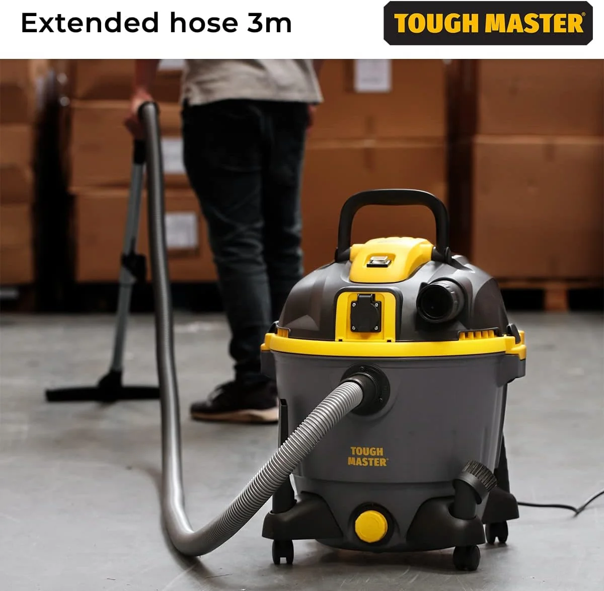 جاروبرقی تر و خشک صنعتی TOUGH MASTER، جاروبرقی صنعتی 35 لیتری برای سطوح چند منظوره با فیلتر HEPA، دسته تلسکوپی فلزی، پریز برق 1200 وات و عملکرد دمنده جاروبرقی تر و خشک صنعتی TOUGH MASTER، جاروبرقی صنعتی 35 لیتری برای سطوح چند منظوره با فیلتر HEPA، دسته تلسکوپی فلزی، پریز برق 1200 وات و عملکرد دمنده
