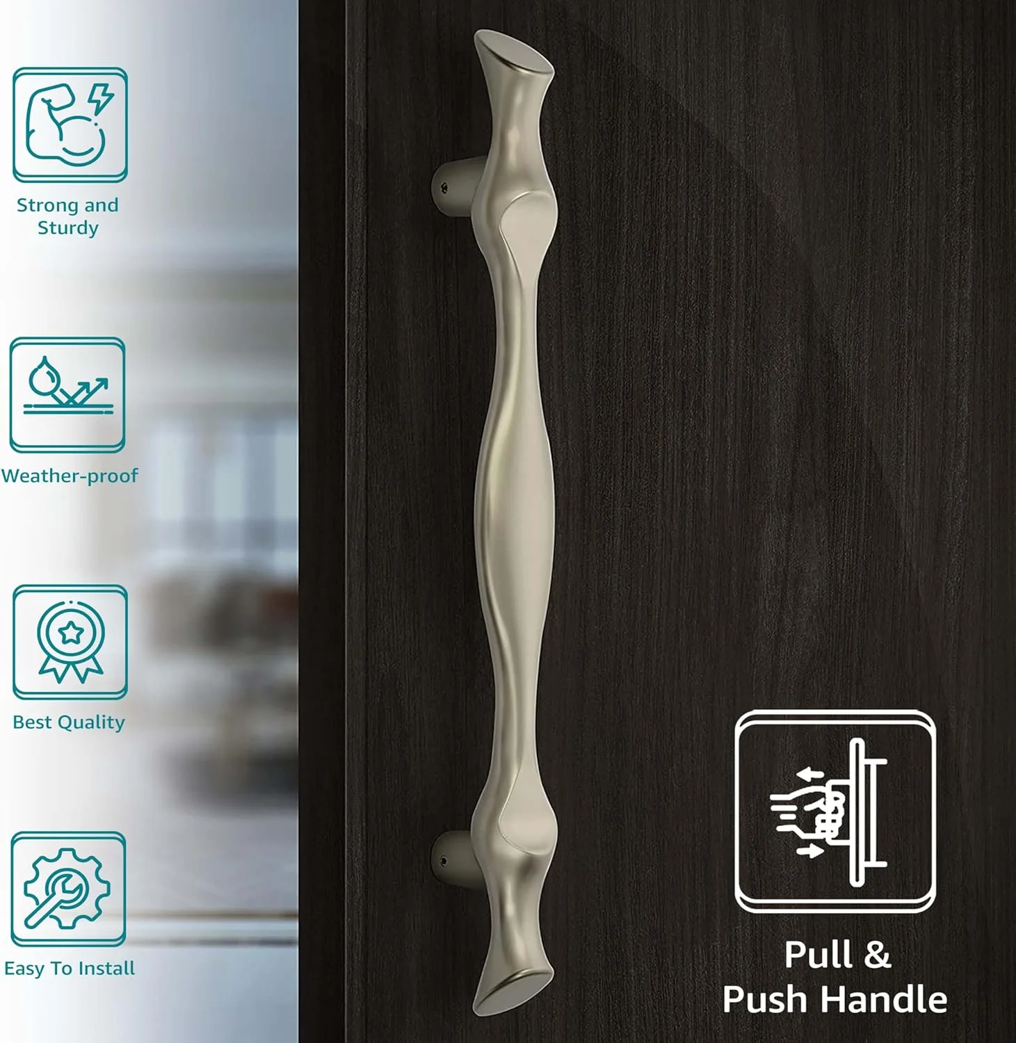 دستگیره درب ۱۷ اینچی ممتاز Plantex برای درب اصلی و دستگیره فشاری-کششی برای درب چوبی و شیشه ای / خانه / هتل / سخت افزار درب اداری - بسته ۱ عددی (308 سفید ساتن) دستگیره درب ۱۷ اینچی ممتاز Plantex برای درب اصلی و دستگیره فشاری-کششی برای درب چوبی و شیشه ای / خانه / هتل / سخت افزار درب اداری - بسته ۱ عددی (308 سفید ساتن)