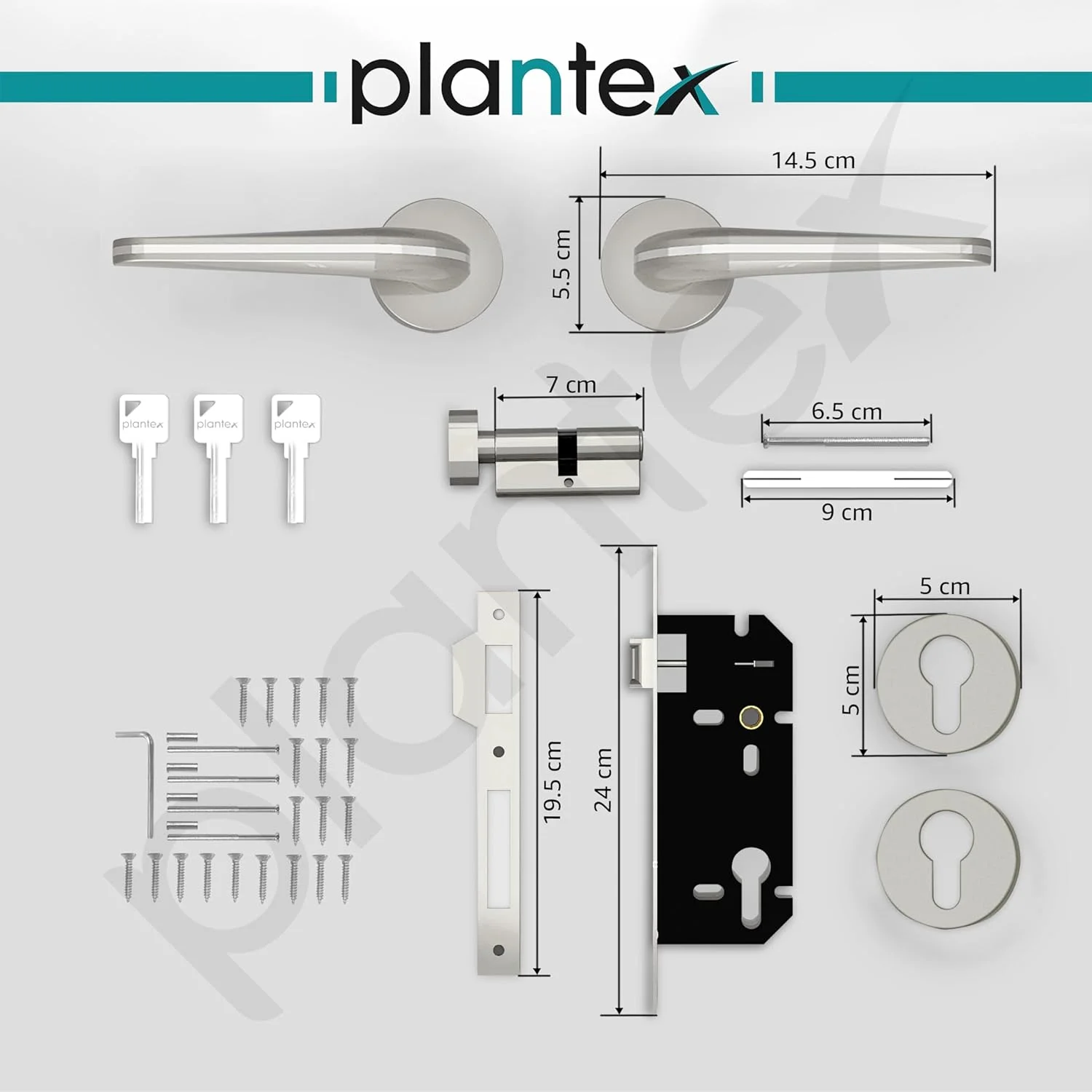 دستگیره قفل درب زبانه ای Plantex آلیاژ روی / دستگیره زبانه ای با مجموعه بدنه قفل / قفل درب / دستگیره با قفل کامپیوتری دو مرحله ای - 3 کلید (سفید ساتن و کروم - 7077) دستگیره قفل درب زبانه ای Plantex آلیاژ روی / دستگیره زبانه ای با مجموعه بدنه قفل / قفل درب / دستگیره با قفل کامپیوتری دو مرحله ای - 3 کلید (سفید ساتن و کروم - 7077)
