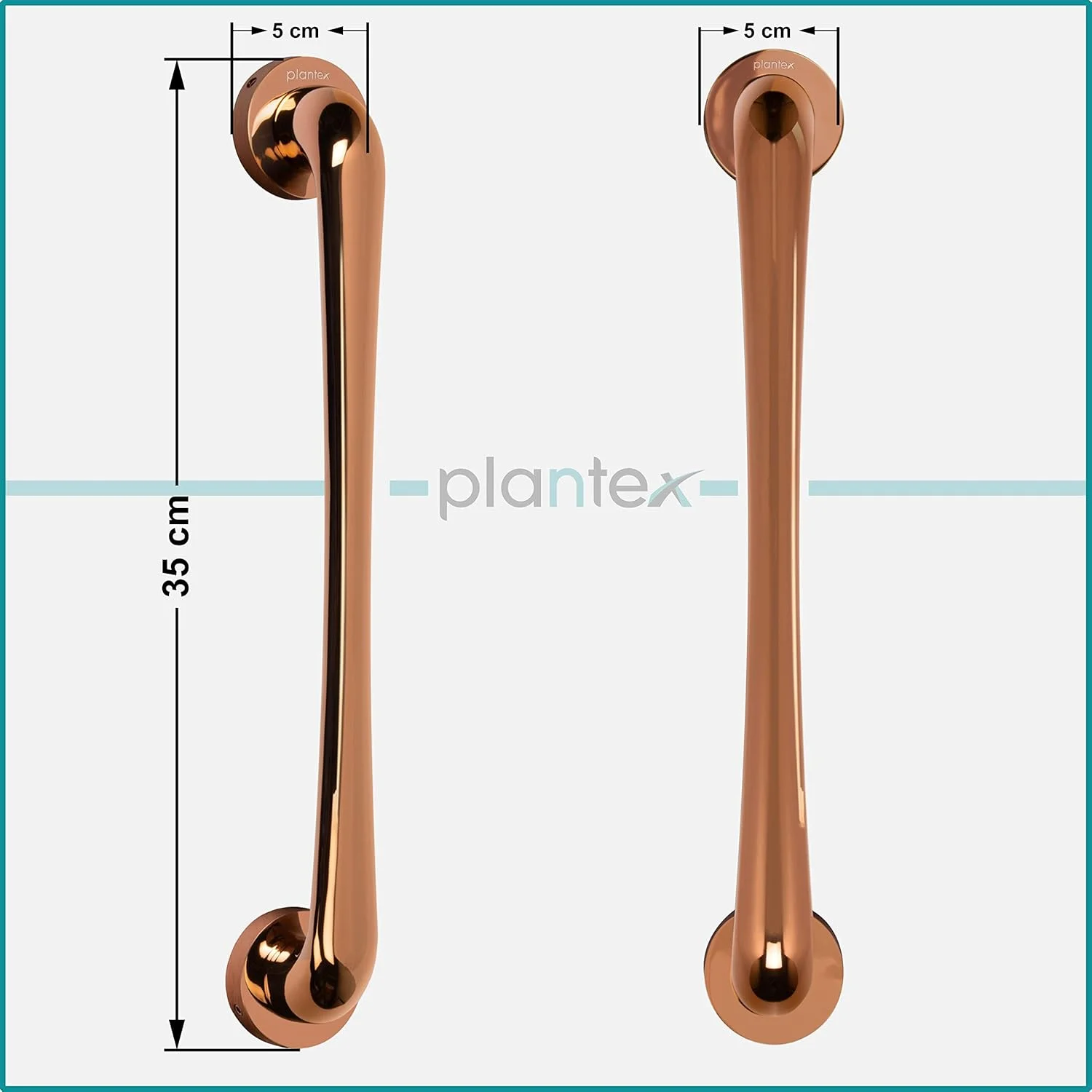 دستگیره کششی ۱۴ اینچی Plantex Polo برای درب های شیشه ای/چوبی و فلزی (رنگ رزگلد غنی - بزرگ) دستگیره کششی ۱۴ اینچی Plantex Polo برای درب های شیشه ای/چوبی و فلزی (رنگ رزگلد غنی - بزرگ)