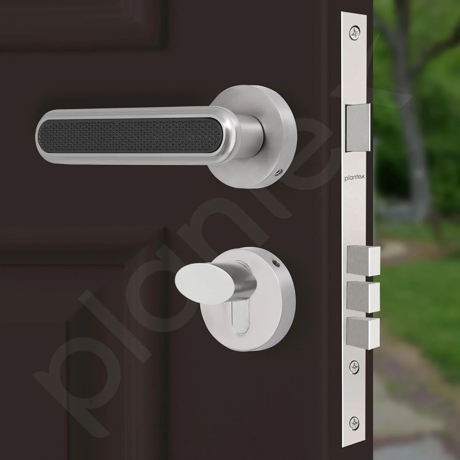 قفل درب سنگین پلنتکس / قفل زبانه و دستگیره اصلی درب برای منزل / محل کار - لوازم جانبی درب (پرداخت ساتن و مشکی) قفل درب سنگین پلنتکس / قفل زبانه و دستگیره اصلی درب برای منزل / محل کار - لوازم جانبی درب (پرداخت ساتن و مشکی)