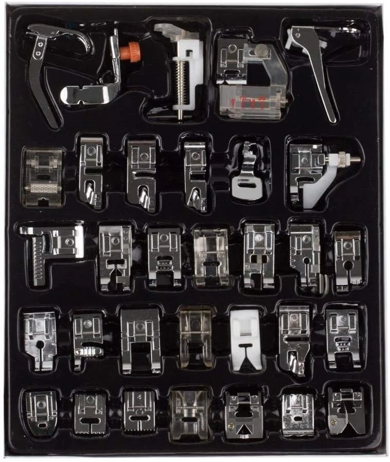 مجموعه ۳۲ عددی پایه های چرخ خیاطی خانگی مجموعه ۳۲ عددی پایه های چرخ خیاطی خانگی