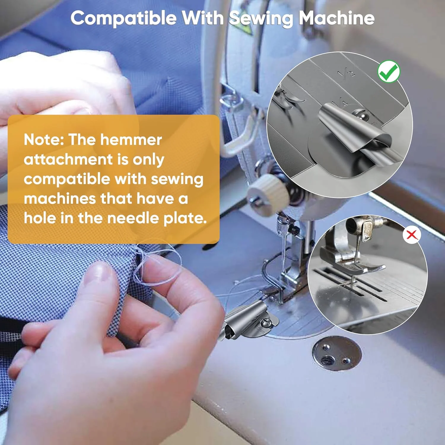 ست 8 عددی پایه لب تو جهانی چرخ خیاطی - [0.3 تا 1 سانتیمتر] - پایه فشارنده لبه پهن، پایه لب تو چرخ خیاطی، پایه لب تو اسکرول منحنی صنعتی خانگی - مخلوط 8 سایز