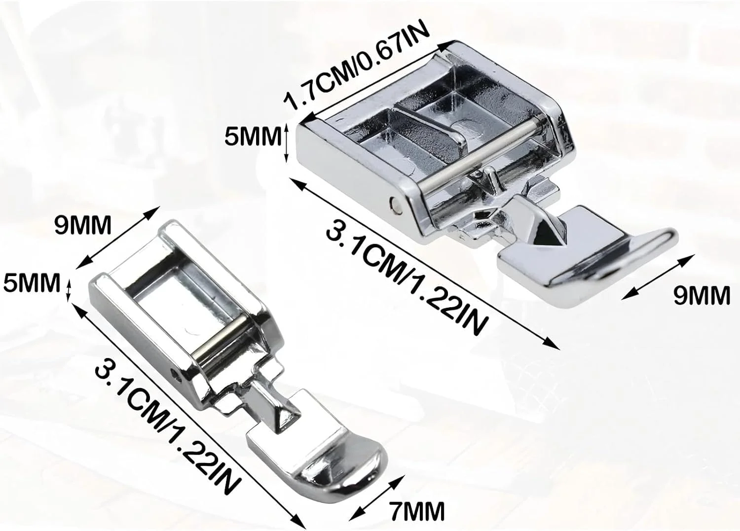 پایه زیپ دوزی 4 عددی برای چرخ خیاطی - 2 پایه کوچک و 2 پایه بزرگ، لوازم جانبی خیاطی خانگی جهانی با سایزهای مختلف زیپ پایه زیپ دوزی 4 عددی برای چرخ خیاطی - 2 پایه کوچک و 2 پایه بزرگ، لوازم جانبی خیاطی خانگی جهانی با سایزهای مختلف زیپ