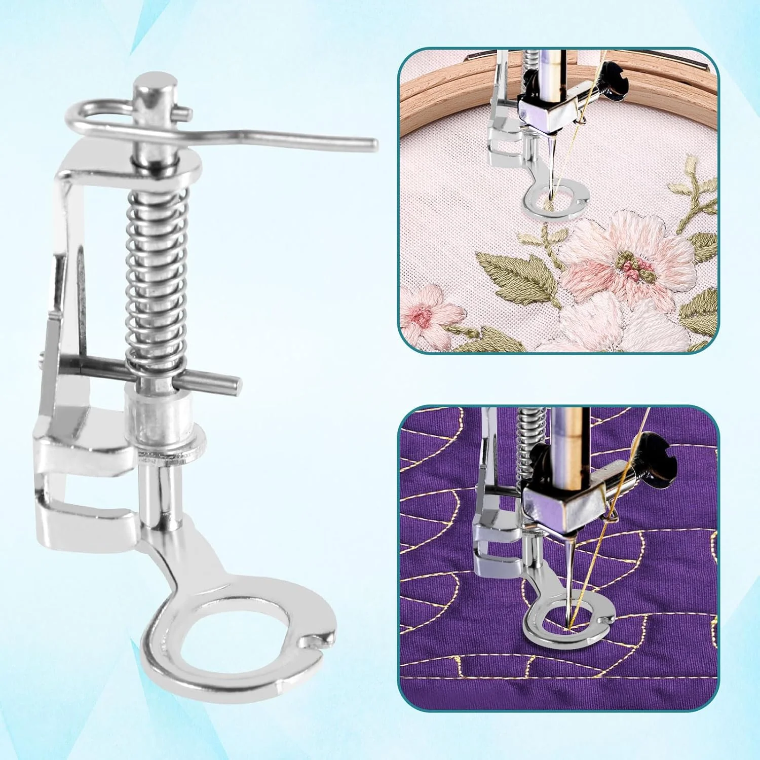 ست 4 عددی پایه های فلزی بزرگ مخصوص رفو/حرکت آزاد برای چرخ خیاطی های سینگر، برادر، ژانومه و سایر چرخ خیاطی ها، شامل پایه انگشتی بسته و انگشتی باز و پایه لحاف دوزی و پایه گلدوزی برای لوازم جانبی چرخ خیاطی ست 4 عددی پایه های فلزی بزرگ مخصوص رفو/حرکت آزاد برای چرخ خیاطی های سینگر، برادر، ژانومه و سایر چرخ خیاطی ها، شامل پایه انگشتی بسته و انگشتی باز و پایه لحاف دوزی و پایه گلدوزی برای لوازم جانبی چرخ خیاطی