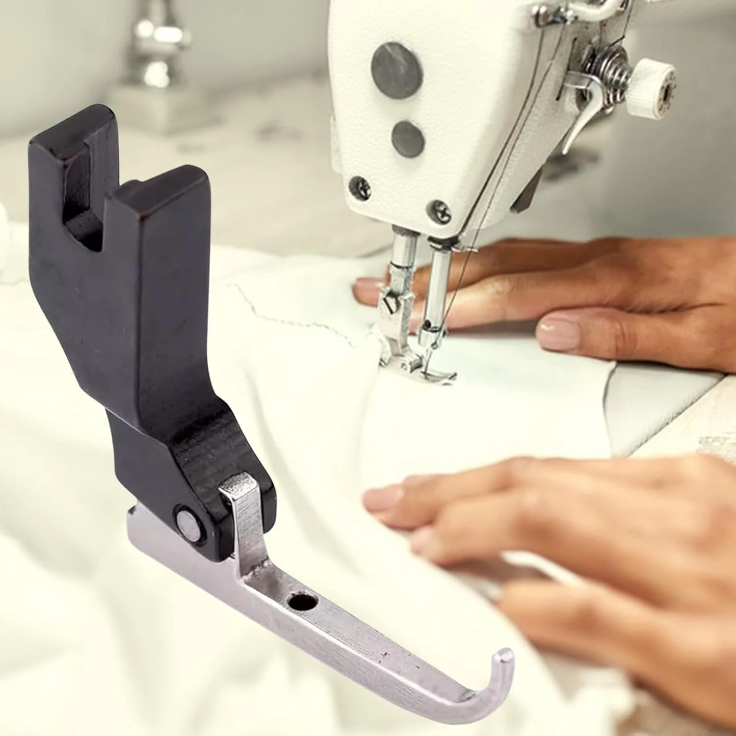 پایه چرخ خیاطی | پایه فشاری برای خیاطی پارچه، لوازم جانبی مهره دوزی، قطعات اتصال لحاف دوزی، ابزار کاردستی برای چین دادن و دوخت مستقیم