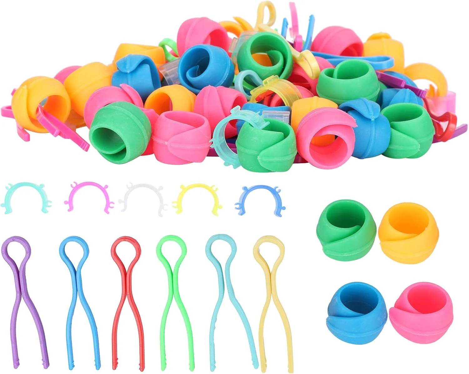 100 عدد گیره نگهدارنده ماسوره، لوازم جانبی خیاطی ضد افتادن نخ، سازمان دهنده های قرقره نخ برای چرخ خیاطی، مناسب برای لحاف دوزی، کاردستی و پروژه های DIY 100 عدد گیره نگهدارنده ماسوره، لوازم جانبی خیاطی ضد افتادن نخ، سازمان دهنده های قرقره نخ برای چرخ خیاطی، مناسب برای لحاف دوزی، کاردستی و پروژه های DIY